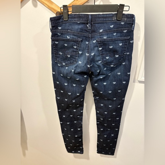 AG- HEART PATTERN STEVIE ANKLE SLIM STRAIGHT JEANS - Picture 9 of 11